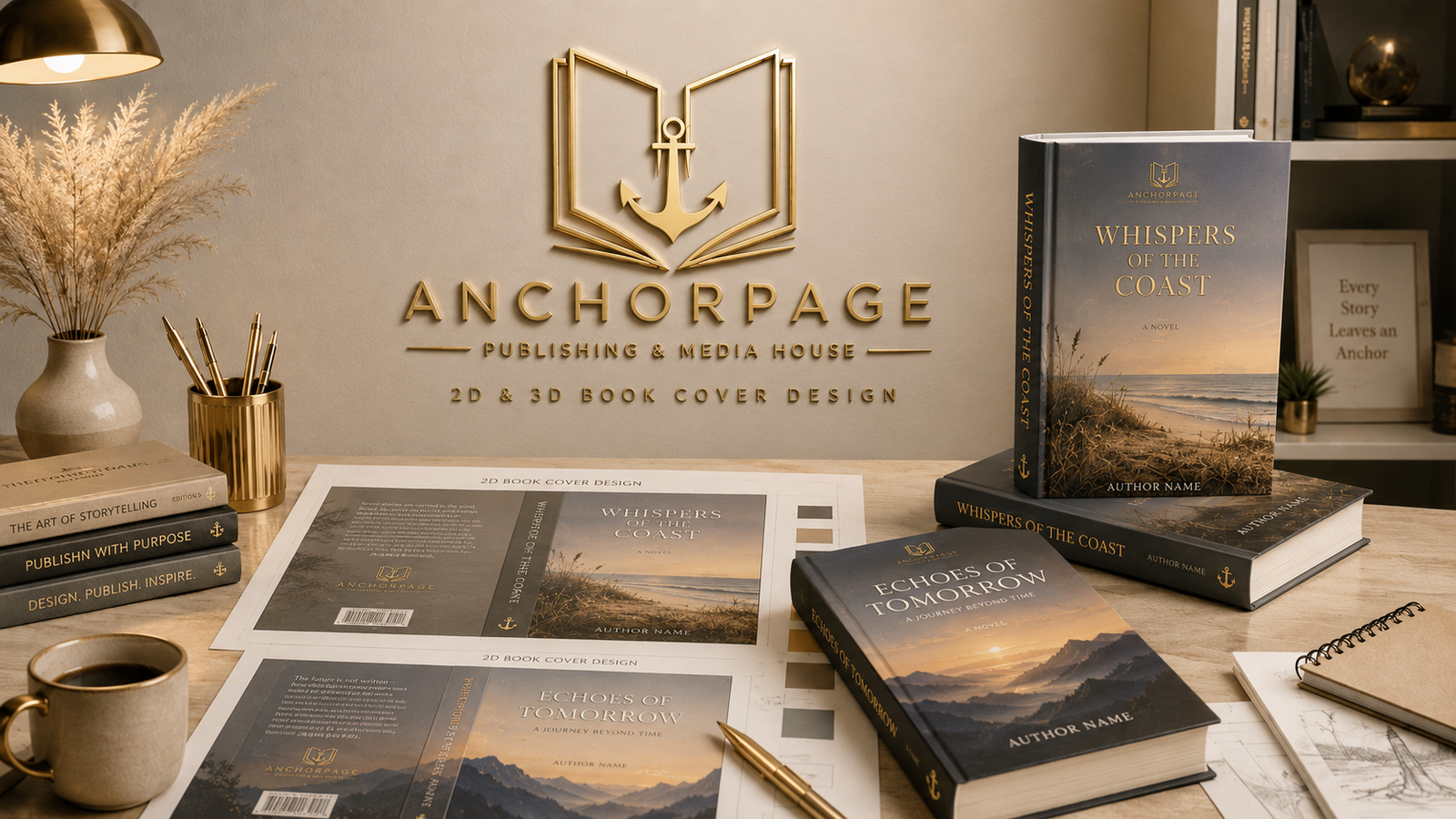 2D and 3D book cover design services by AnchorPage
