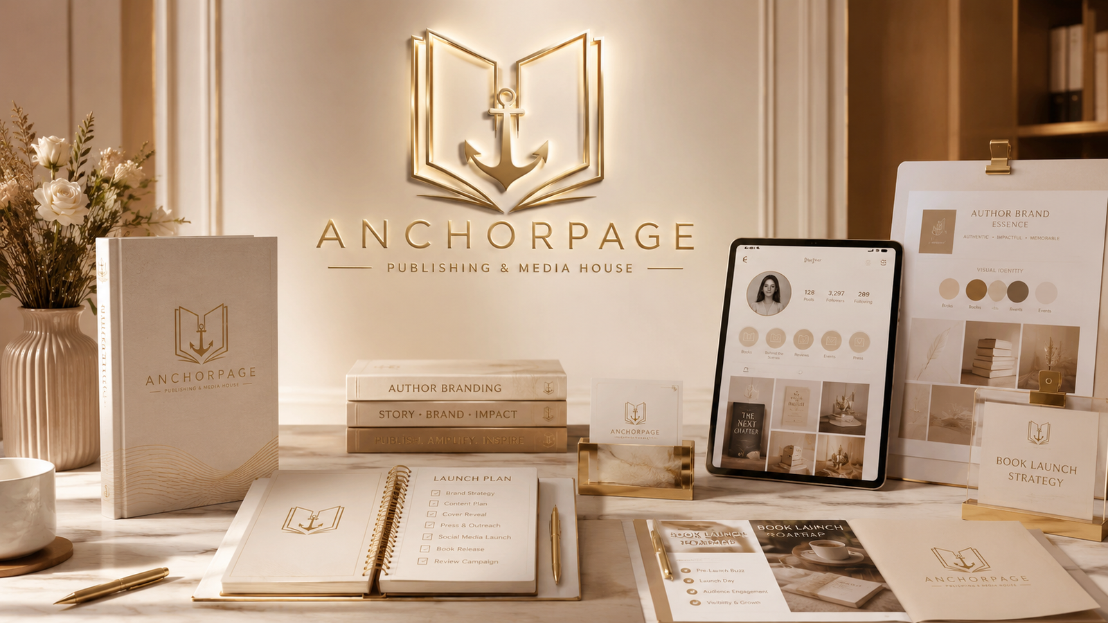 Author branding and book launch support by AnchorPage