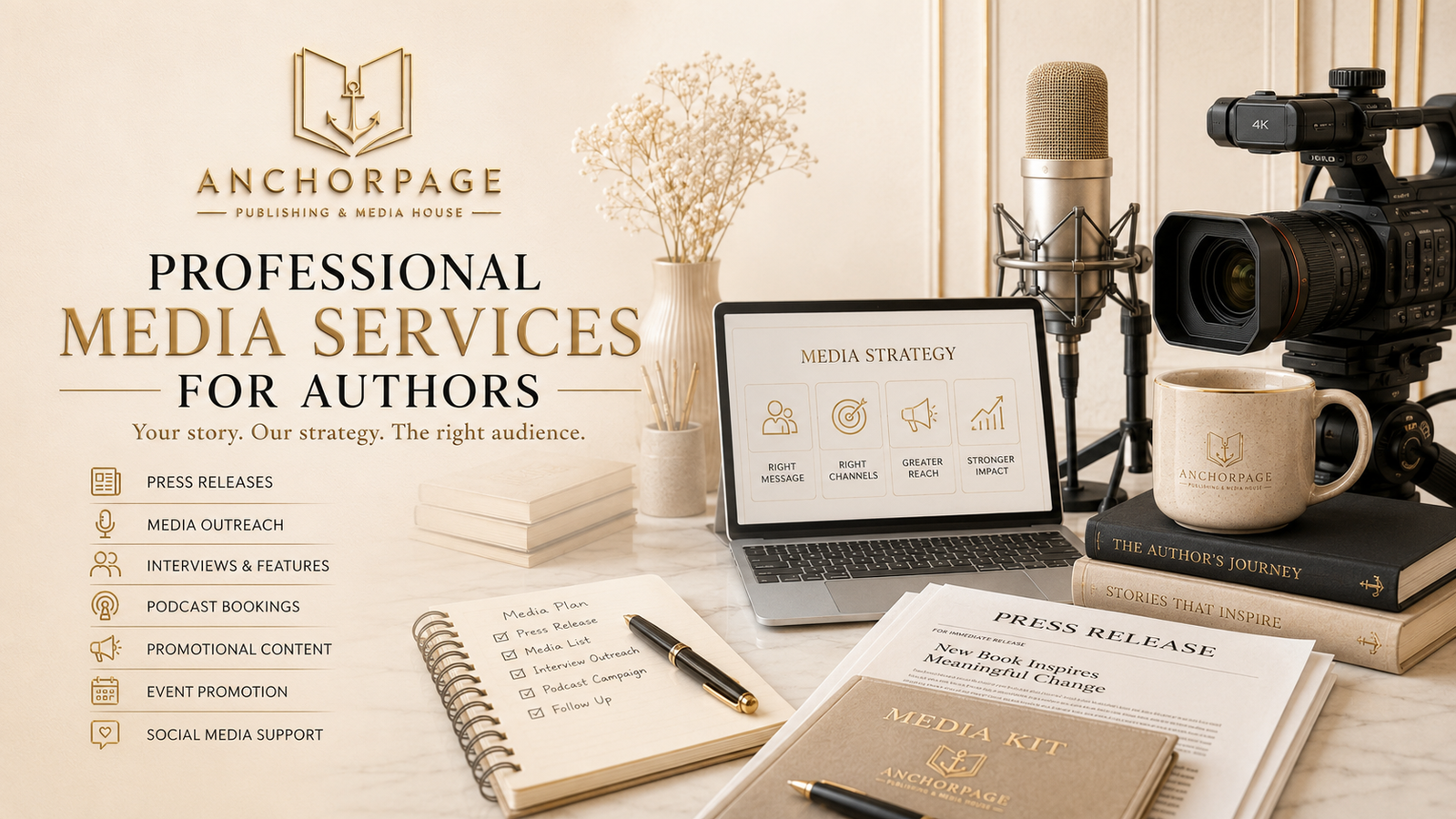 Professional media services for authors by AnchorPage