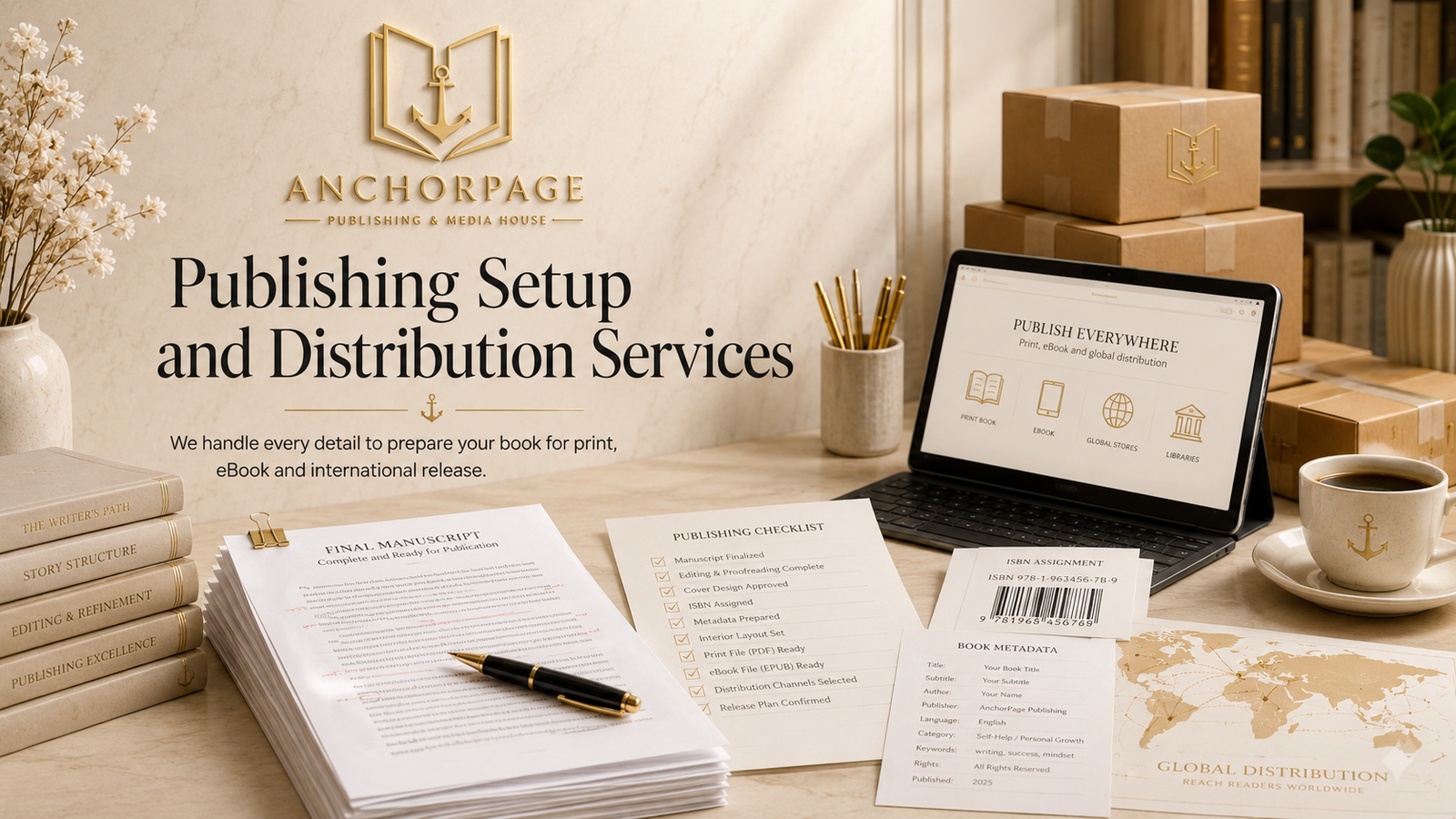 Publishing setup and distribution services by AnchorPage