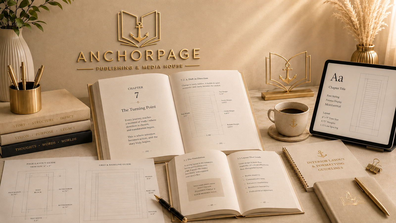 Book interior layout and formatting by AnchorPage