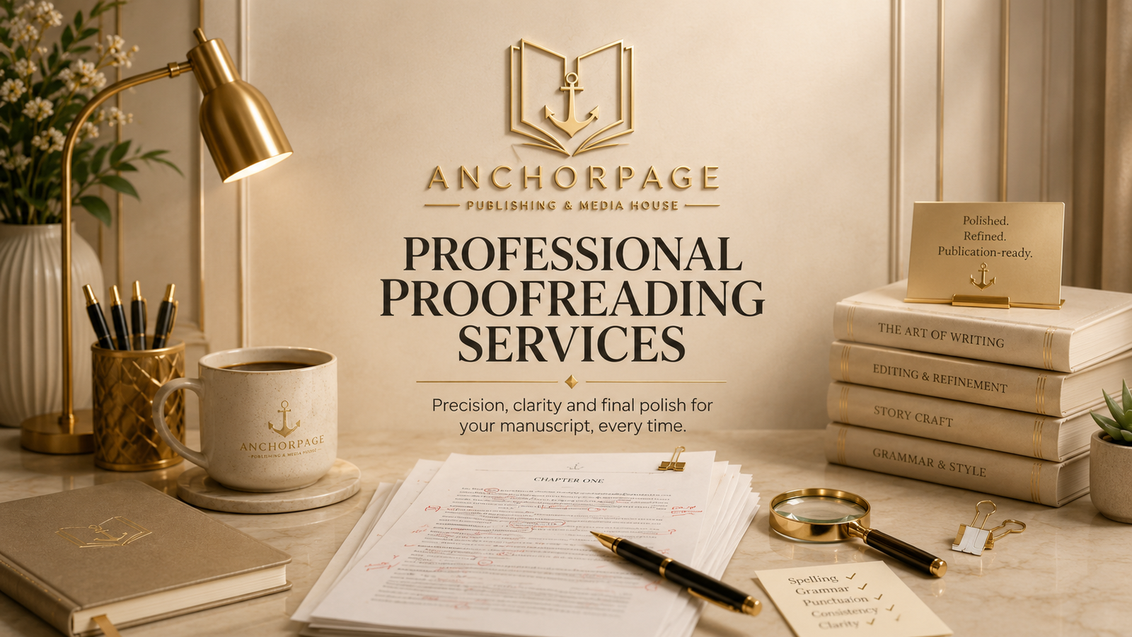 Professional proofreading services by AnchorPage